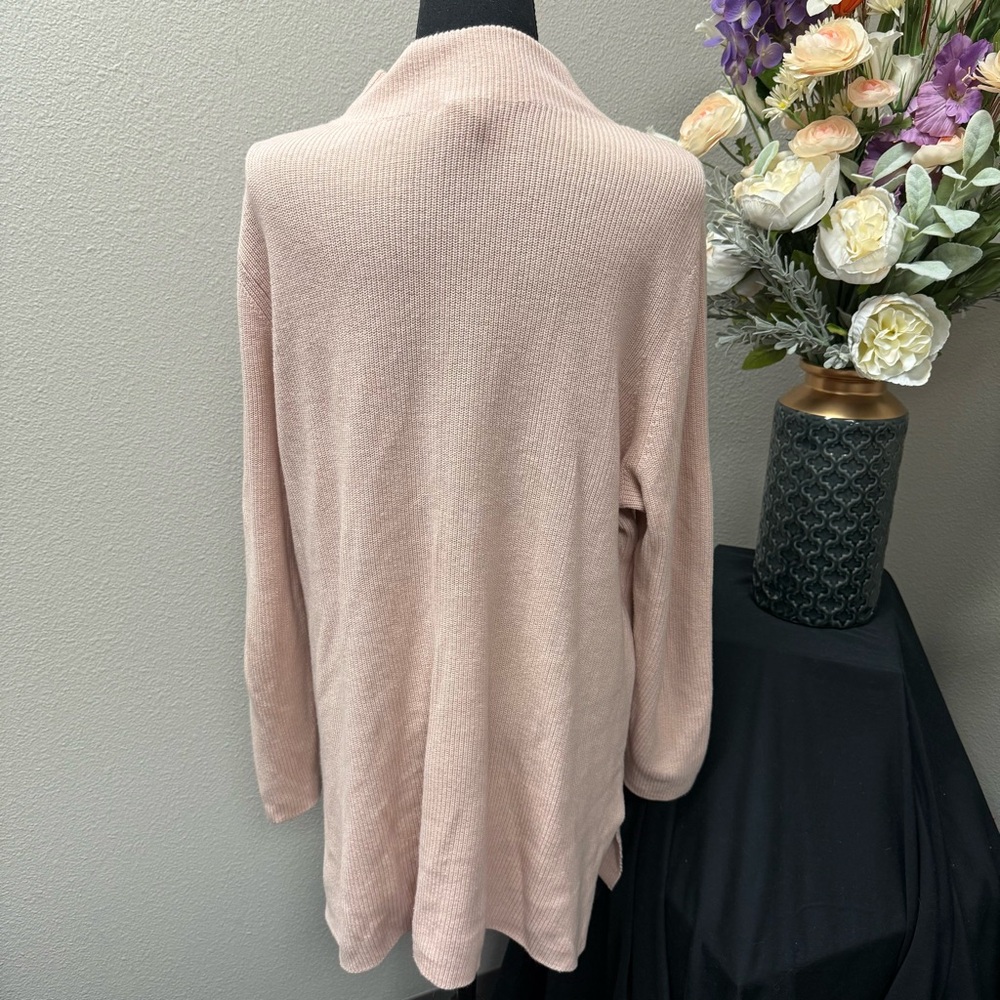 Zenergy by Chico’s Sweater 3 | Blush Pink Tunic Pullover w/ Grommet Detail - Picture 3 of 8